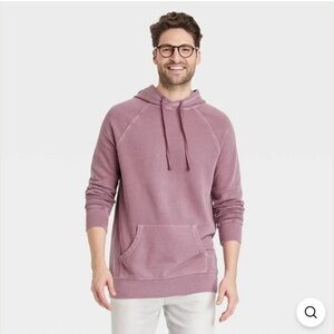 𝅺MEN'S Hooded Garment Dyed Sweatshirt - Goodfellow & Co S